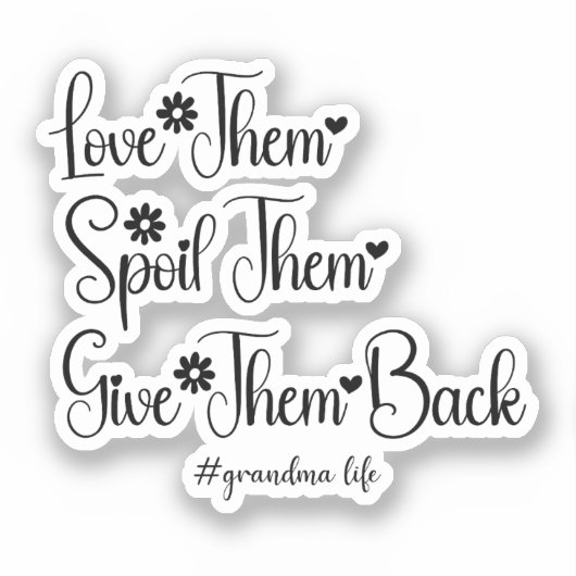 可愛いおばあちゃん与えを甘やかしてやりたくなる シール (正面)
