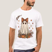 可愛いおばけの秋のAIアート Tシャツ (正面)