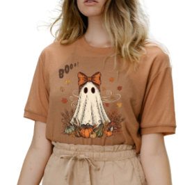 可愛いおばけの秋のAIアート Tシャツ