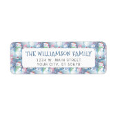 可愛いおもしろいおもしろいクリスマス雪だるまパターン ラベル (正面)