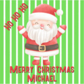 可愛いおもしろいかわいいサンタ漫画 シール (正面)