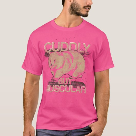 可愛いおもしろいが筋肉の野生動物オーストラリア Tシャツ (正面)