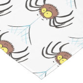 可愛いおもしろいふわふわ蜘蛛の漫画 ショートテーブルランナー (コーナー)