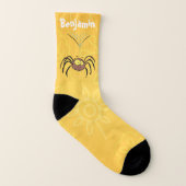 可愛いおもしろいふわふわ蜘蛛の漫画 ソックス (右外側)