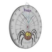 可愛いおもしろいふわふわ蜘蛛の漫画 ダーツボード (正面左)