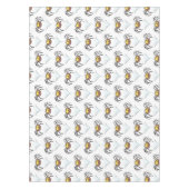 可愛いおもしろいふわふわ蜘蛛の漫画 テーブルクロス (正面)