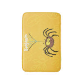 可愛いおもしろいふわふわ蜘蛛の漫画 バスマット (正面縦)