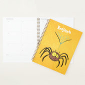 可愛いおもしろいふわふわ蜘蛛の漫画 プランナー手帳 (ディスプレー)