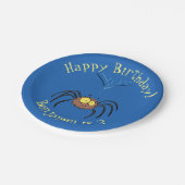 可愛いおもしろいふわふわ蜘蛛の漫画 ペーパープレート (アングル)