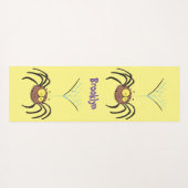 可愛いおもしろいふわふわ蜘蛛の漫画 ヨガマット (裏面(横))