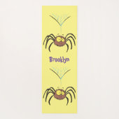 可愛いおもしろいふわふわ蜘蛛の漫画 ヨガマット (裏面)