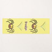 可愛いおもしろいふわふわ蜘蛛の漫画 ヨガマット (正面(横))