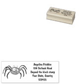 可愛いおもしろいふわふわ蜘蛛の漫画 ラバースタンプ (押印)