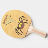 可愛いおもしろいふわふわ蜘蛛の漫画 卓球ラケット (横)