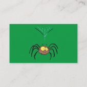 可愛いおもしろいふわふわ蜘蛛の漫画 名刺 (裏面)