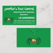 可愛いおもしろいふわふわ蜘蛛の漫画 名刺 (正面/裏面)