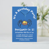 可愛いおもしろいふわふわ蜘蛛の漫画 招待状 (スタンド正面)