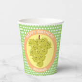 可愛いおもしろいぶどう懇親会漫画 紙コップ (正面)