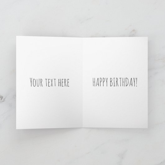 可愛いおもしろいアードバパーソナライズされたーク誕生日アニメ カード (内部)