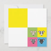 可愛いおもしろいイタリアンマンガグレイハウンカラフルカード (裏面)