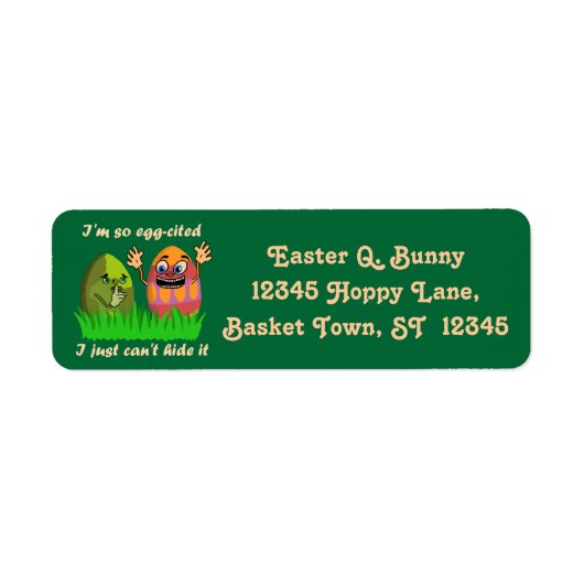 可愛いおもしろいイースターエッグ漫画 ラベル (正面)