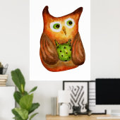 可愛いおもしろいウオウハクの飾り ポスター (ホームオフィス)