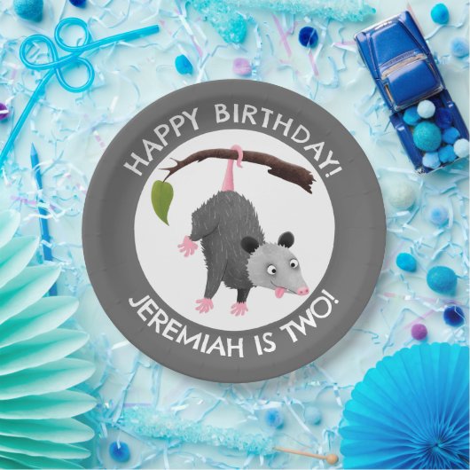 可愛いおもしろいオポパーソナライズされたッサム誕生日の漫画 ペーパープレート (パーティー)