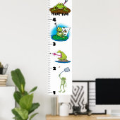 可愛いおもしろいカエルの漫画の成長チャート ポスター (ホームオフィス)