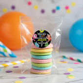 可愛いおもしろいカラフルモンスターマッシュ誕生日パーティー ラウンドシール