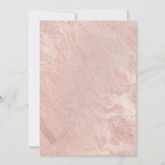 可愛いおもしろいカラフル猫バラ金ゴールド大理石 招待状 (裏面)