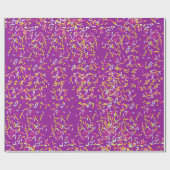 可愛いおもしろいガールパープルカラードーナツ振りかけるパターン ラッピングペーパー (フラット)