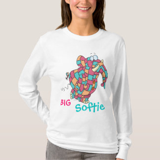 可愛いおもしろいキルチワーク象の大きなソフティ Tシャツ