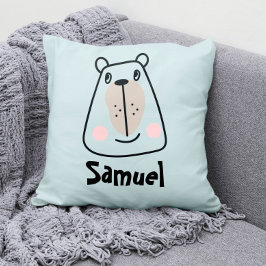 可愛いおもしろいクマパーソナライズされた クッション