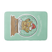 可愛いおもしろいクリスマス猫名前をカスタムするバスマット バスマット (正面)