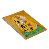 可愛いおもしろいクリムトキススポフ金ゴールドノート ノートブック (右側)