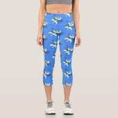 可愛いおもしろいコッカトゥーの鳥の漫画 カプリレギンス (正面)