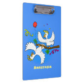 可愛いおもしろいコッカトゥーの鳥の漫画 クリップボード (右)