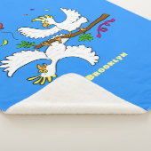 可愛いおもしろいコッカトゥーの鳥の漫画 シェルパブランケット (3/4)