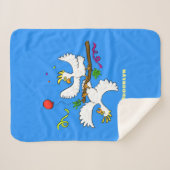 可愛いおもしろいコッカトゥーの鳥の漫画 シェルパブランケット (正面(横))