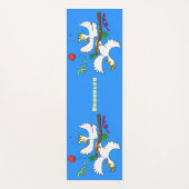 可愛いおもしろいコッカトゥーの鳥の漫画 ヨガマット (正面)