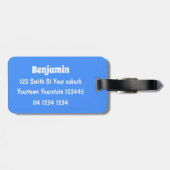 可愛いおもしろいコッカトゥーの鳥の漫画 ラゲッジタグ (裏面横)