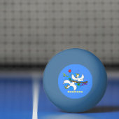 可愛いおもしろいコッカトゥーの鳥の漫画 卓球ボール (ネット)