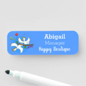 可愛いおもしろいコッカトゥーの鳥の漫画 名札 (インサイチュ)