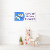 可愛いおもしろいコッカトゥーの鳥の漫画 横断幕 (インサイチュ)