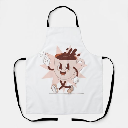 可愛いおもしろいコーヒー漫画 エプロン (正面)