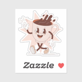 可愛いおもしろいコーヒー漫画 シール