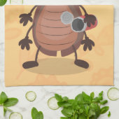 可愛いおもしろいゴキブリ漫画キャラクター キッチンタオル (折り畳み)