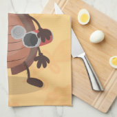 可愛いおもしろいゴキブリ漫画キャラクター キッチンタオル (四つ折り)