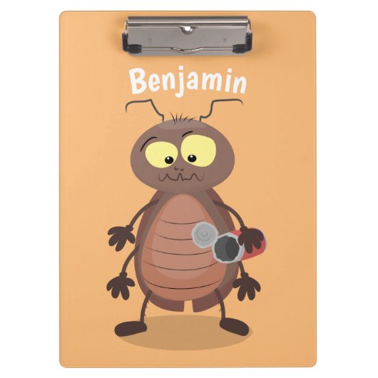 可愛いおもしろいゴキブリ漫画キャラクター クリップボード (正面)