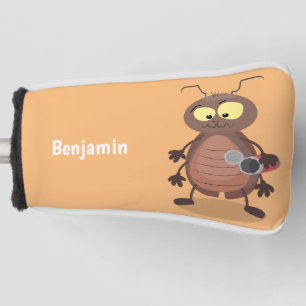 可愛いおもしろいゴキブリ漫画キャラクター ゴルフヘッドカバー